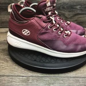 Heelys piper women’s size 8 shoes sneakers purple white wheels